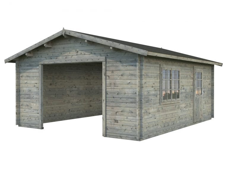 Roger (23.9 sqm) large traditional timber single garage