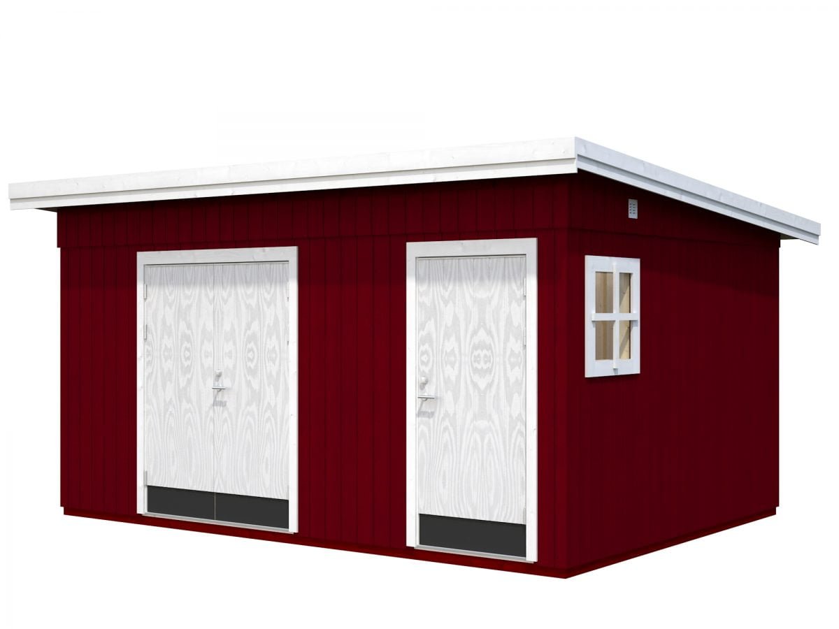 Kalle (13.5 sqm) large two room pent shed