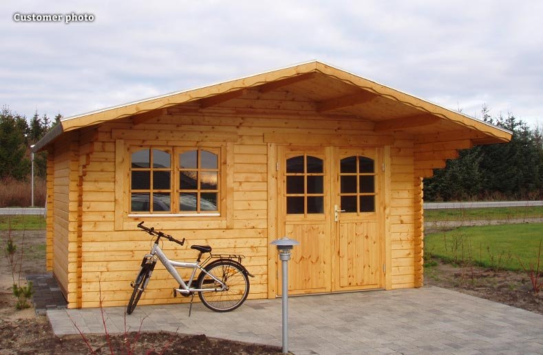 Sally (15.5 sqm) roomy Nordic garden log cabin