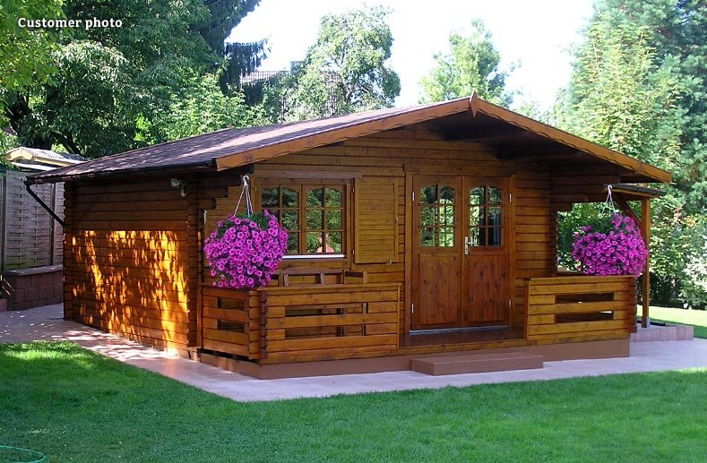 Sally (19.1 sqm) large Scandinavian style log cabin