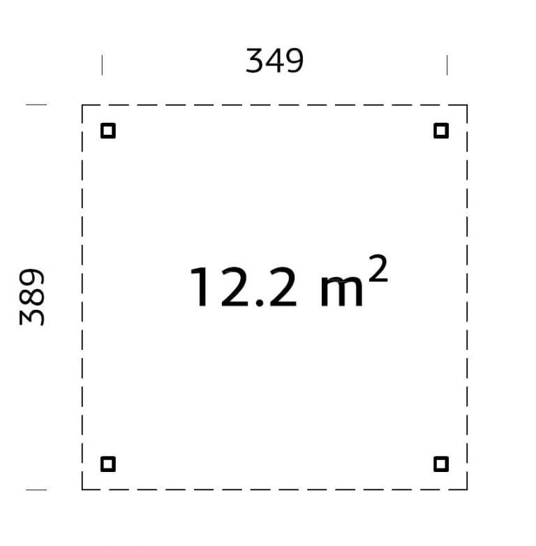 Lucy (12.2 sqm) modern square timber gazebo