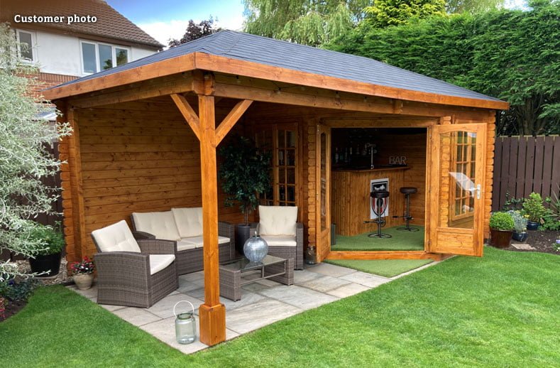 pavilion summer house with canopy